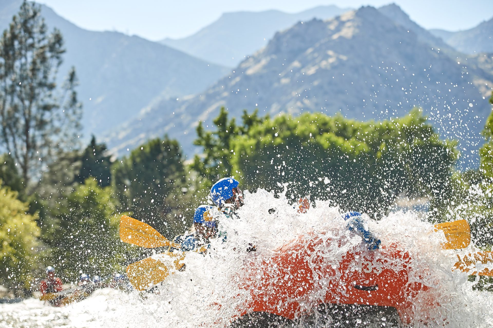 Scouts whitewater rafting